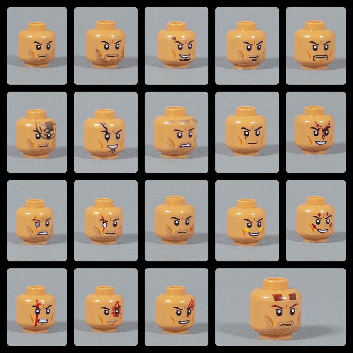 JONAK Toys UV Printed Heads- 2020 Clone Troopers Wave 1 [x20 Heads Per Batch]