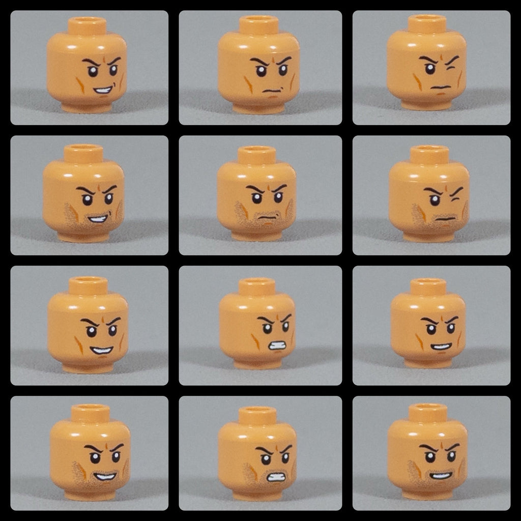 JONAK Toys UV Printed Heads- Grunt Clone Trooper Expressions [x20 Heads Per Batch]