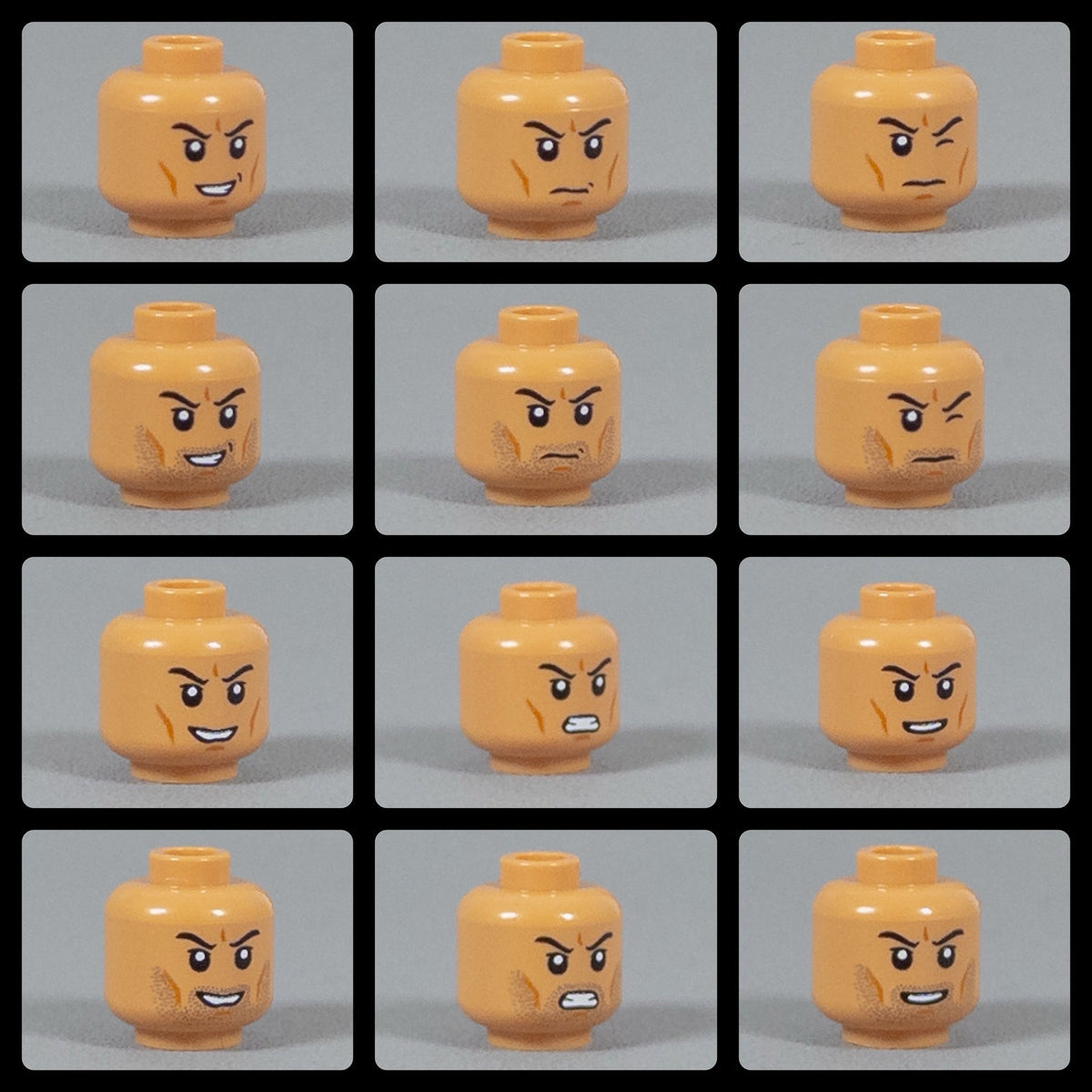 JONAK Toys UV Printed Heads- Grunt Clone Trooper Expressions [x20 Heads Per Batch]