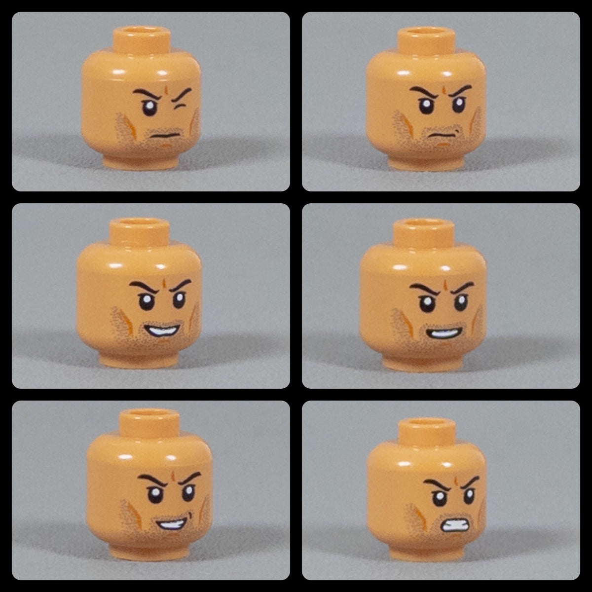 JONAK Toys UV Printed Heads- Grunt Clone Trooper Expressions [x20 Heads Per Batch]