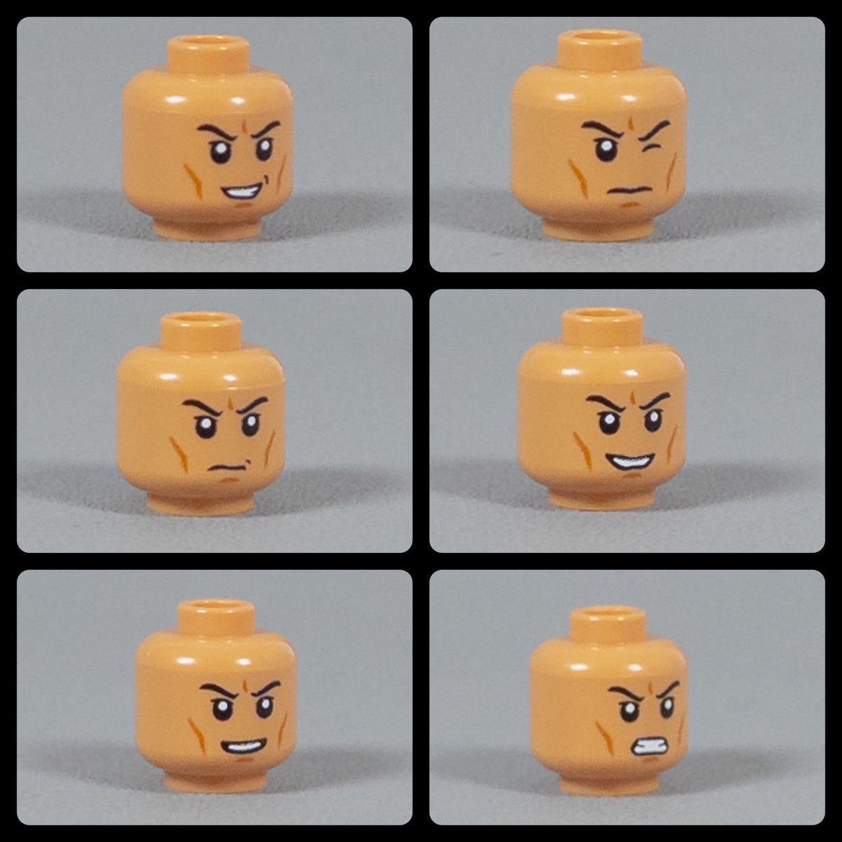 JONAK Toys UV Printed Heads- Grunt Clone Trooper Expressions [x20 Heads Per Batch]