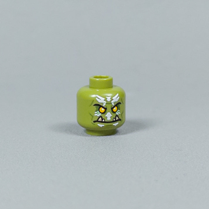 JONAK Toys UV Printed Heads- Orc Warriors (Olive) [x20 Heads Per Batch]