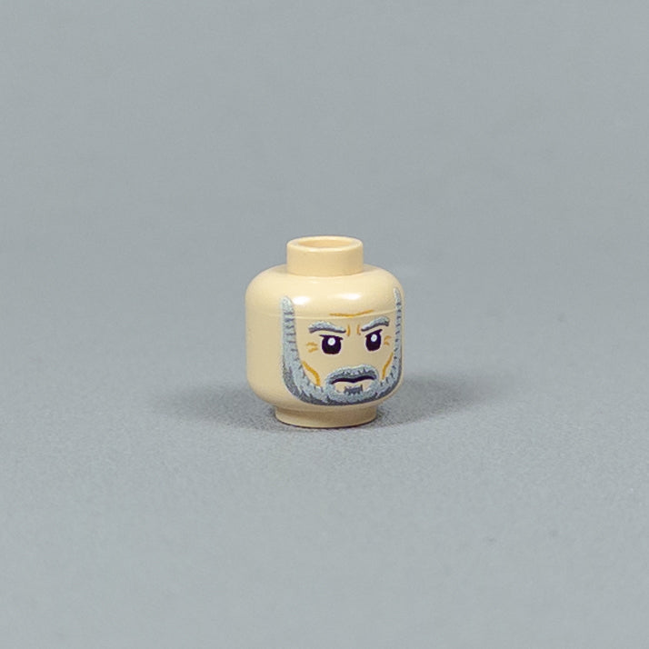 JONAK Toys UV Printed Heads- Bearded Soldier (Light Nougat) [x20 Heads Per Batch]