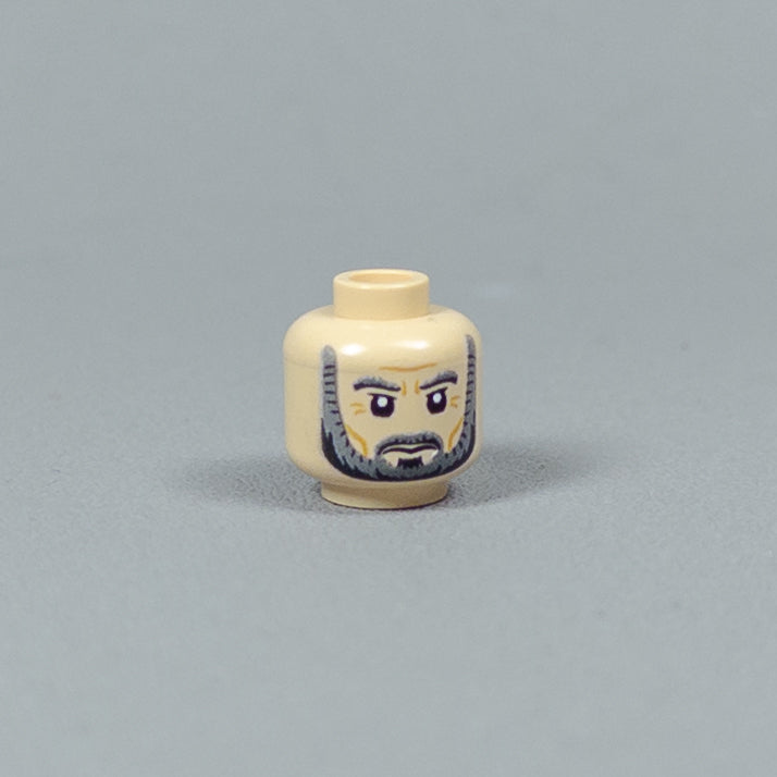 JONAK Toys UV Printed Heads- Bearded Soldier (Light Nougat) [x20 Heads Per Batch]