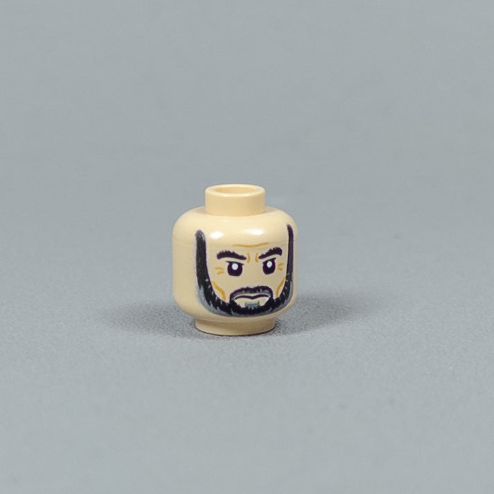 JONAK Toys UV Printed Heads- Bearded Soldier (Light Nougat) [x20 Heads Per Batch]