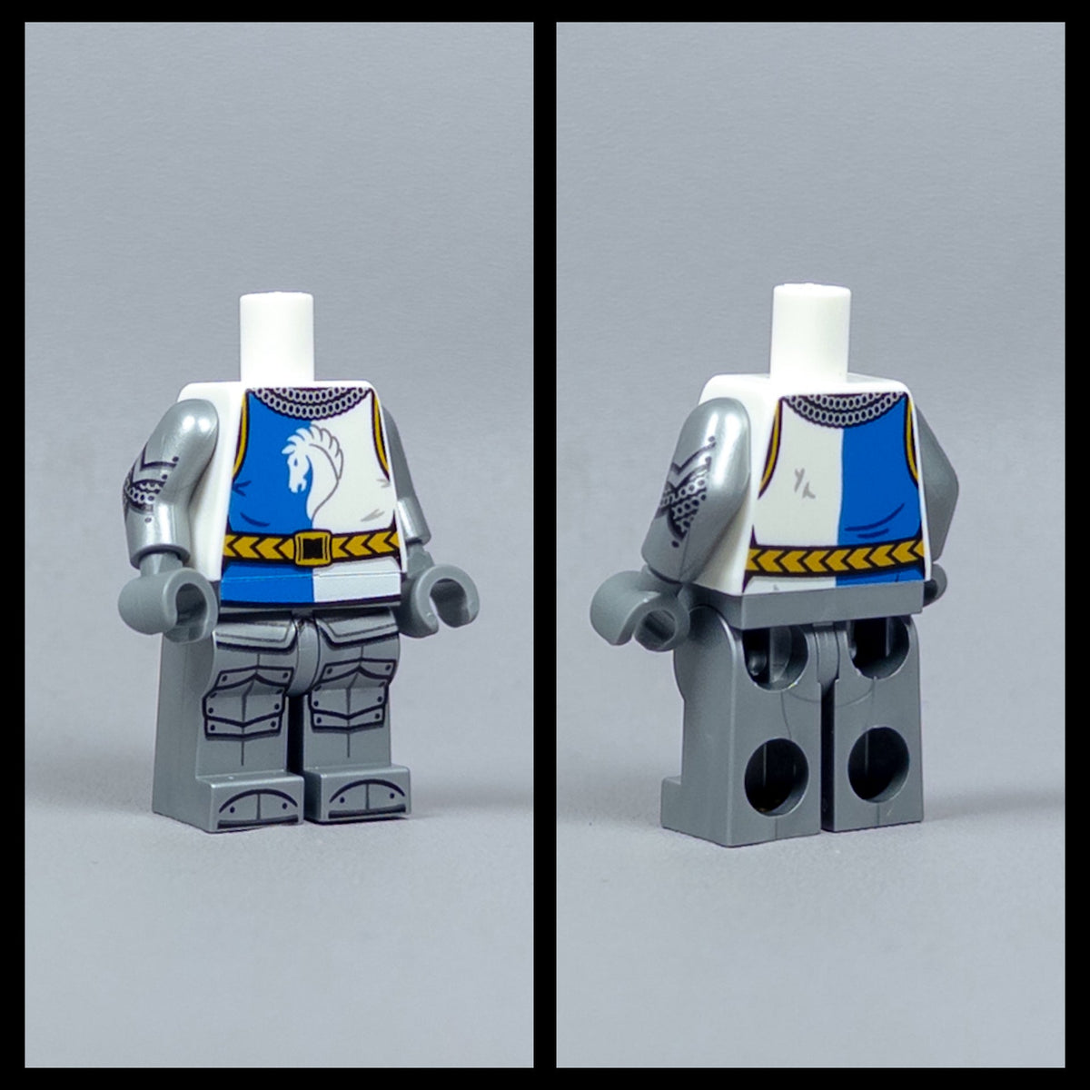 JONAK Toys UV Printed Body- Armored Horse Knight [x20 Bodies Per Batch]