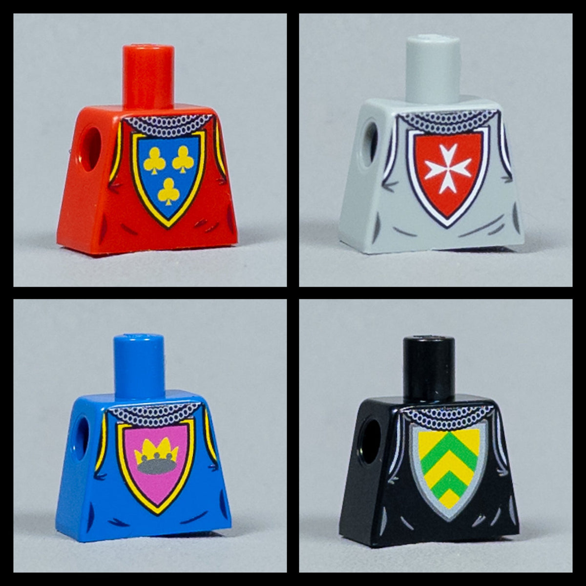 JONAK Toys UV Printed Torsos- Knights of the Yellow Castle (Modern) [x20 Torsos Per Batch]