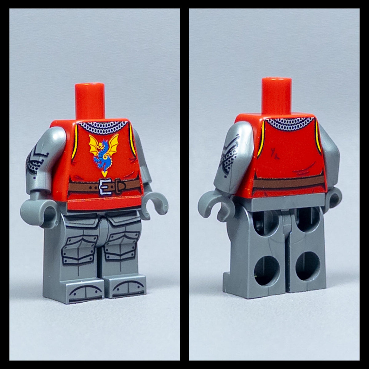 JONAK Toys UV Printed Body- Armored Black Knight [x20 Bodies Per Batch]