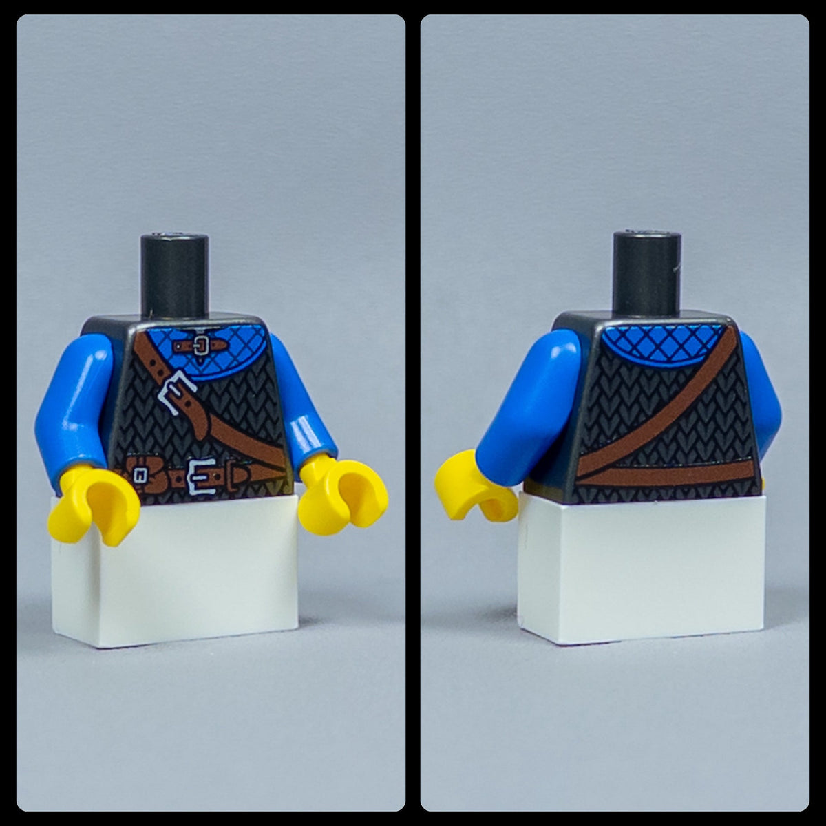 JONAK Toys UV Printed Torso- Scale Mail (Pearl Dark Gray & Blue) [x20 Torsos Per Batch]