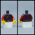 JONAK Toys UV Printed Torso- Scale Mail (Pearl Dark Gray & Dark Red) [x20 Torsos Per Batch]