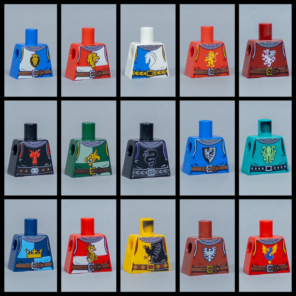 JONAK Toys UV Printed Torsos- Faction Knights (V3) [x20 Torsos Per Batch]