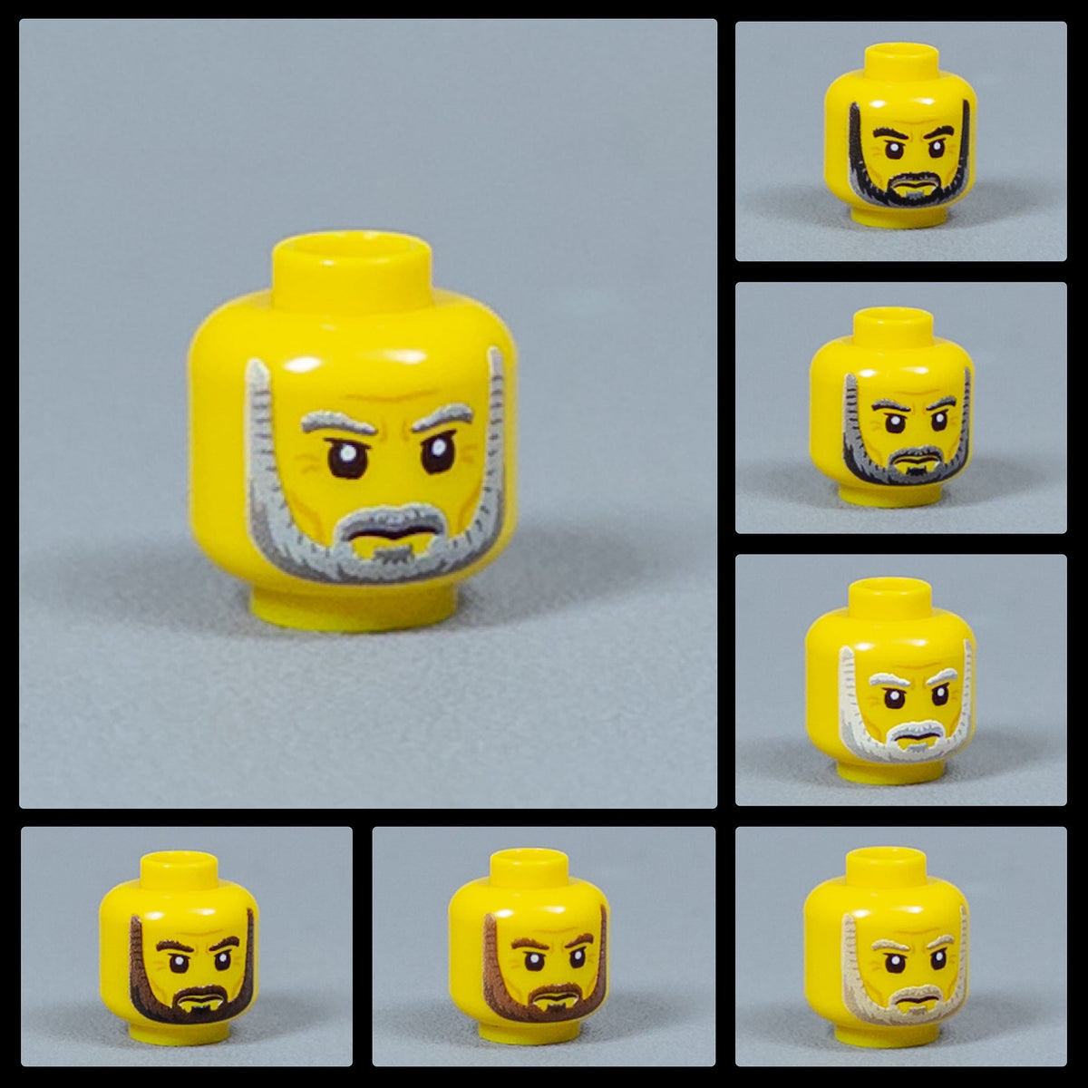 JONAK Toys UV Printed Heads- Bearded Soldier [x20 Heads Per Batch]