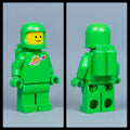 JONAK Toys UV Printed Figure- Classic Space Astronaut (Bright Green) [x10 Figures Per Batch]