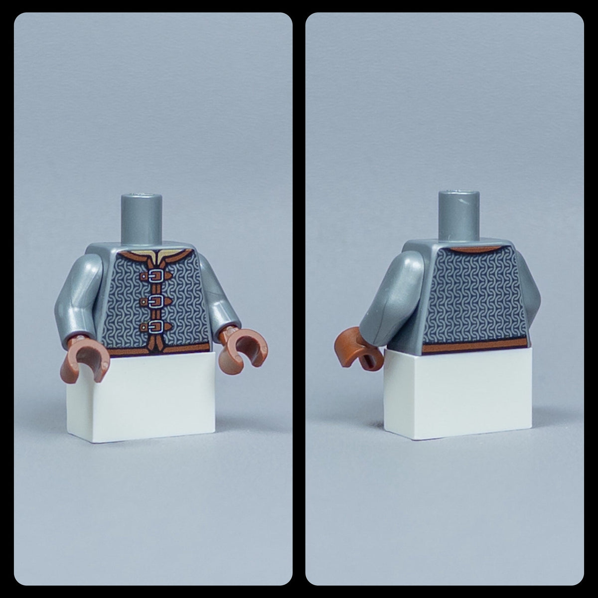 JONAK Toys UV Printed Torso- Chainmail Shirt (Flat Silver) [x20 Torsos Per Batch]