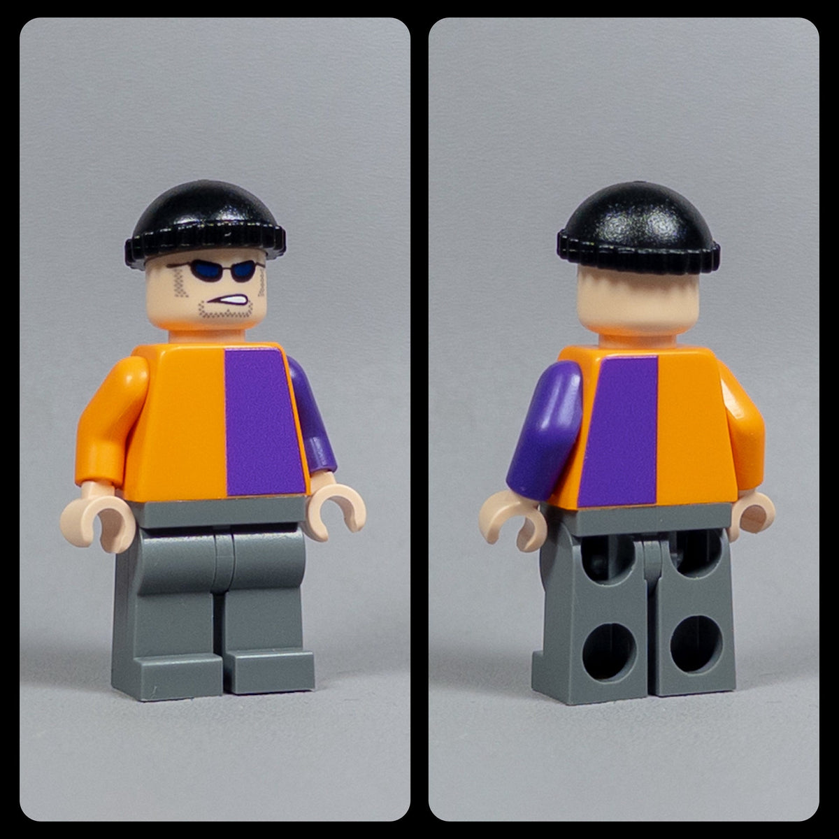 JONAK Toys UV Printed Figure- Split Henchman- Orange & Purple (2006)