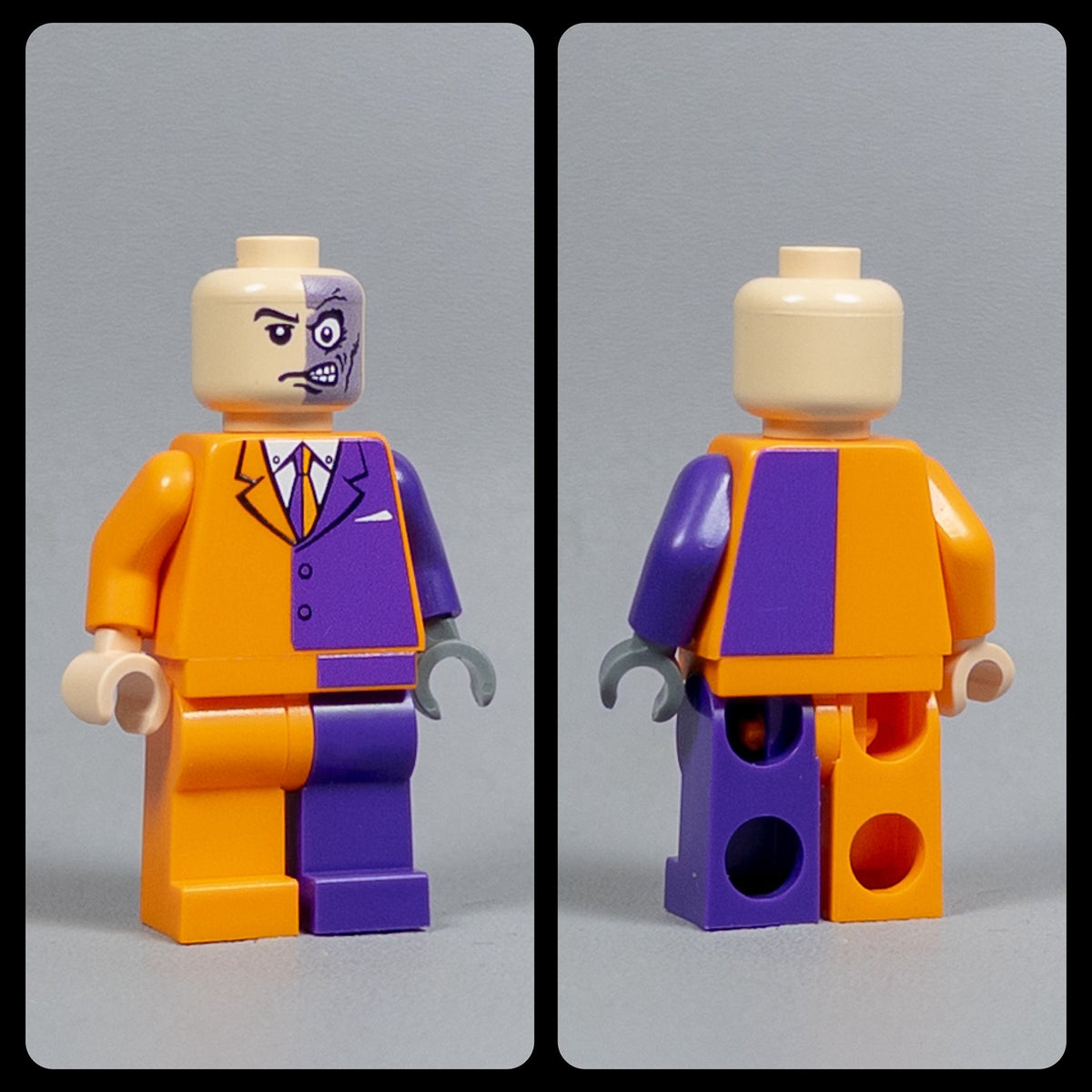 JONAK Toys UV Printed Figure- Split Man- Orange & Purple (2006)